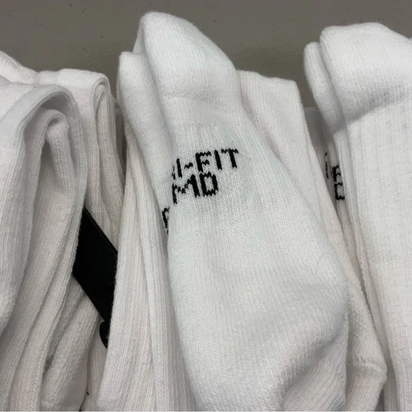 Nike Everyday Crew Socks White Medium 12 Pairs - Picture 2 of 2